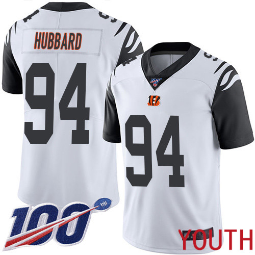 Cincinnati Bengals Limited White Youth Sam Hubbard Jersey NFL Footballl 94 100th Season Rush Vapor Untouchable